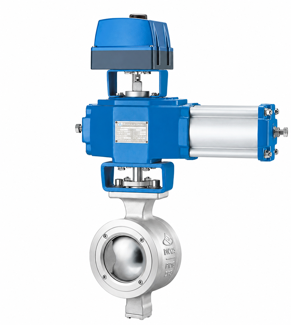 segmented control valve wafer v ball