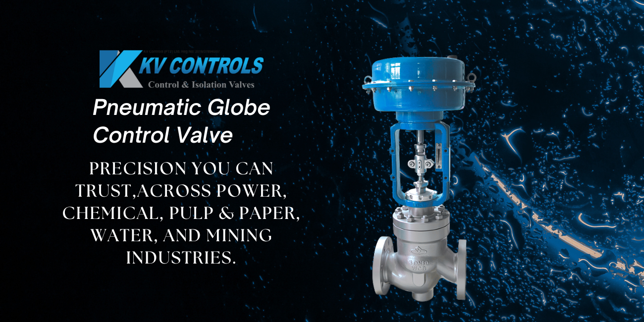 Cutaway of pneumatic globe control valve with labelled body, trim, actuator, and positioner.