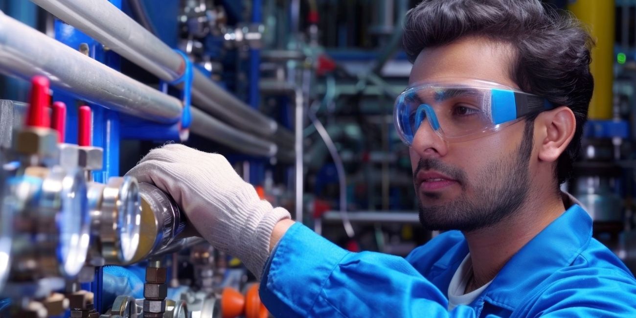 Technician reviewing valve diagnostics on an industrial control valve and positioner in a South African process plant