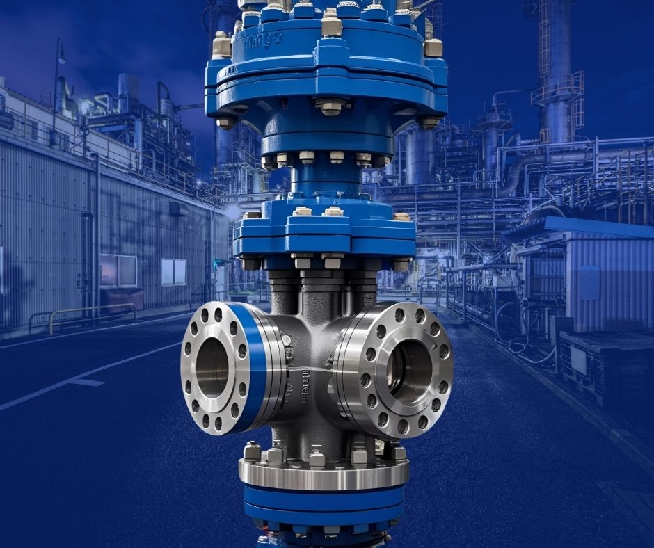 Industrial valve maintenance technician inspecting control valves in a South African process plant