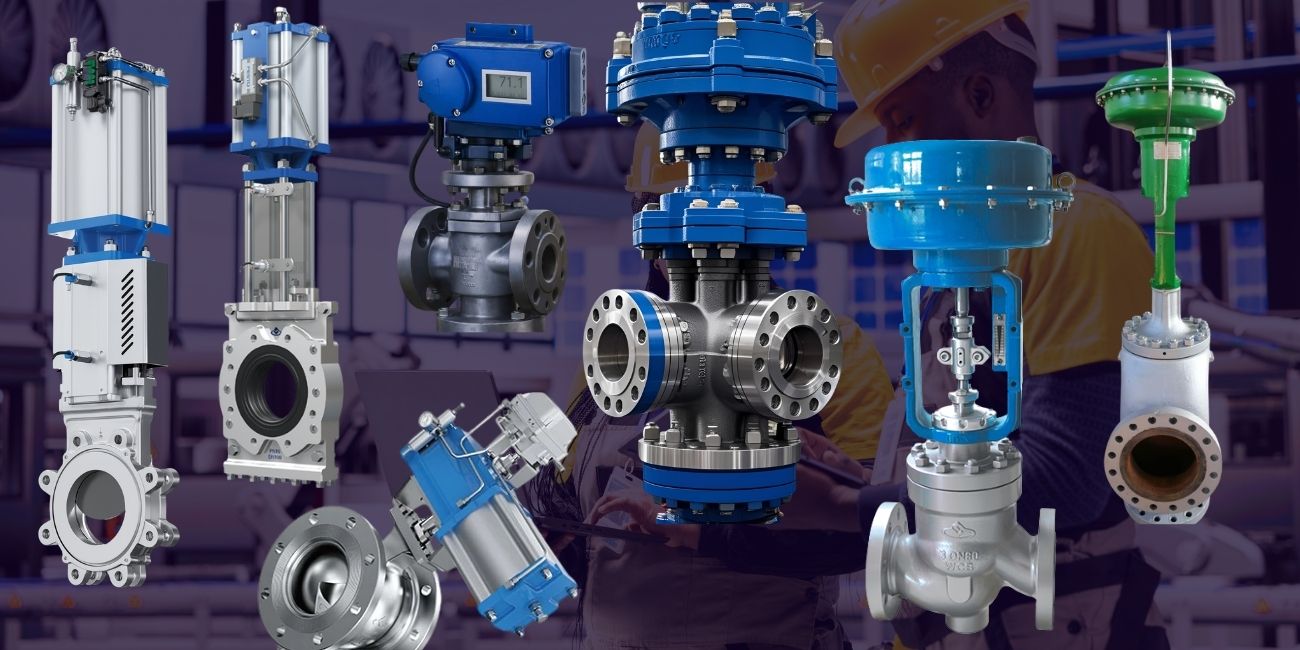 Industrial valve maintenance technician inspecting control valves in a South African process plant
