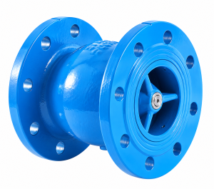 Non slam silent check nozzel type valve